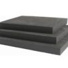 A stack of cross-linked XLPE foam in charcoal and black colors