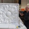 Custom decorative architectural ornamental medallion manufactured from EPS Expanded Polystyrene Foam Styrofoam