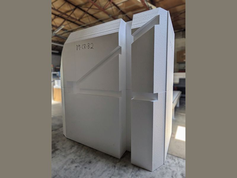 Custom foam floats for concrete floating docks