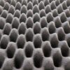 Gray polyurethane eggcrate convoluted foam for the top of cases