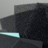 Reticulated foam filter sheets