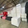 Wholesale sheets and buns of polyurethane PU foam in a warehouse
